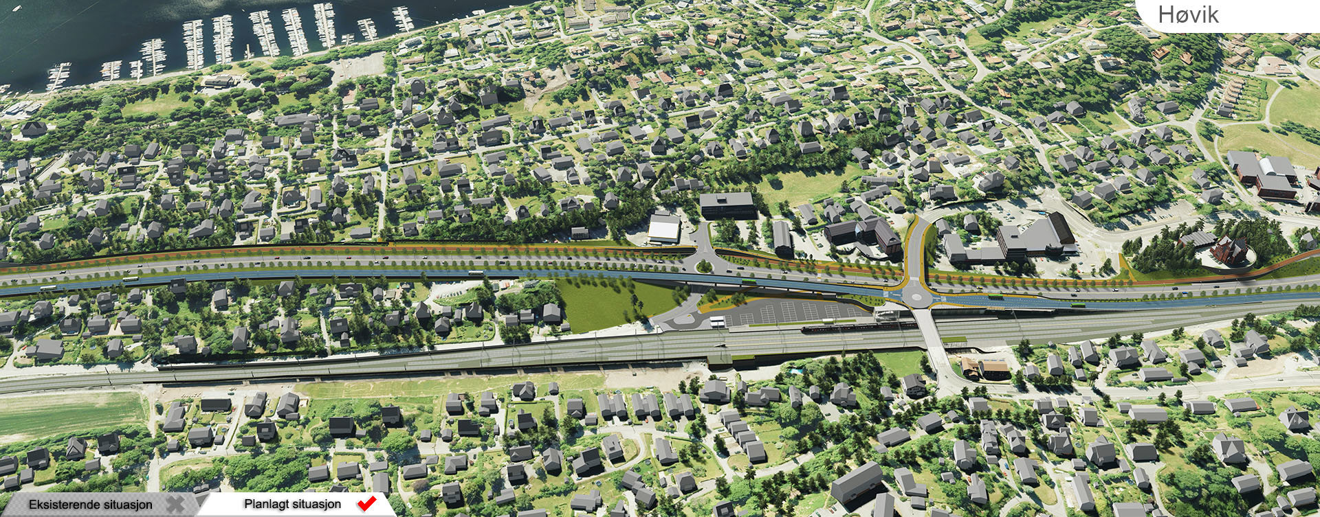 Informasjon om E18 Lysaker–Ramstadsletta