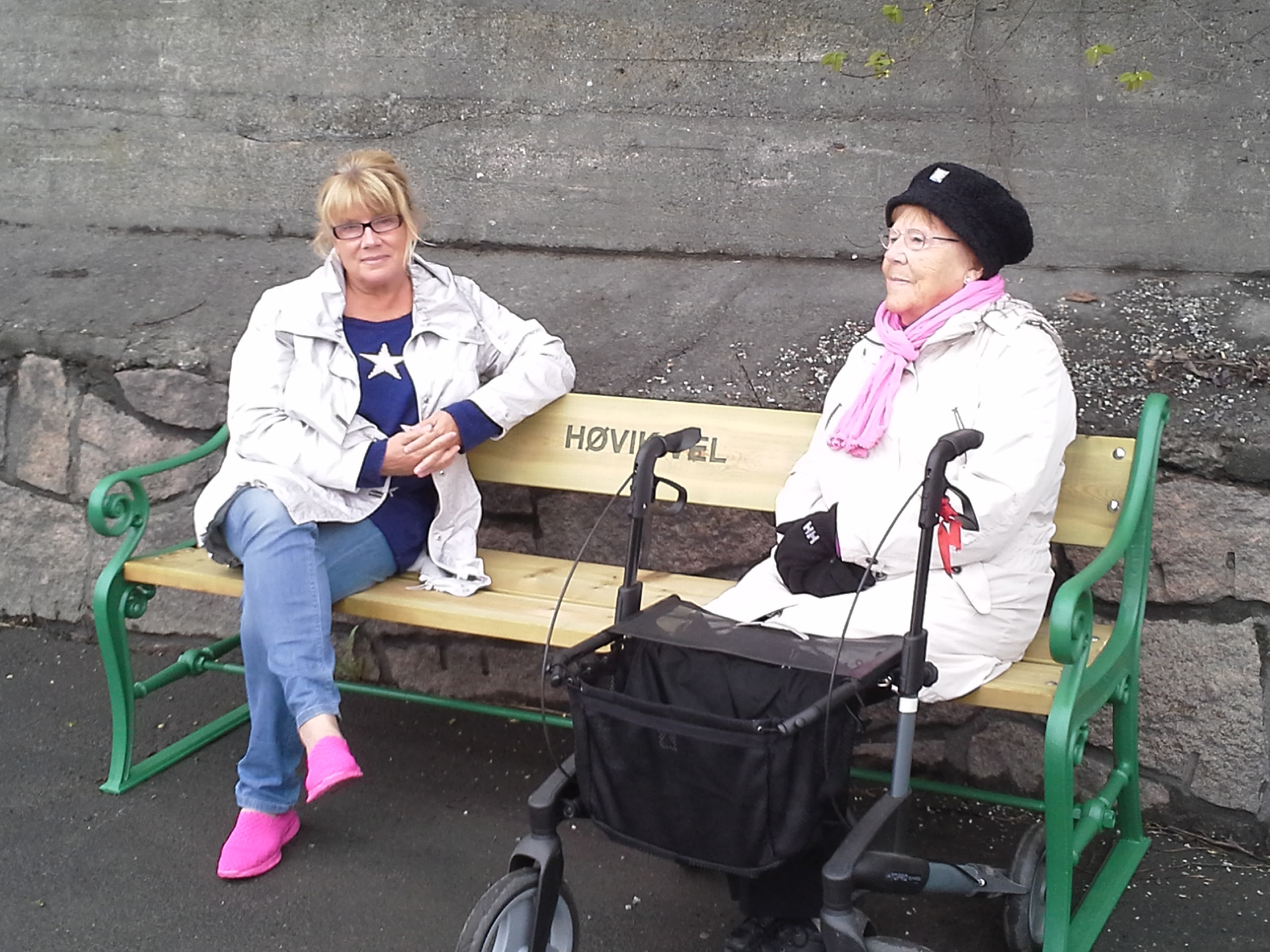 Dugnad for benkene til Høvik Vel